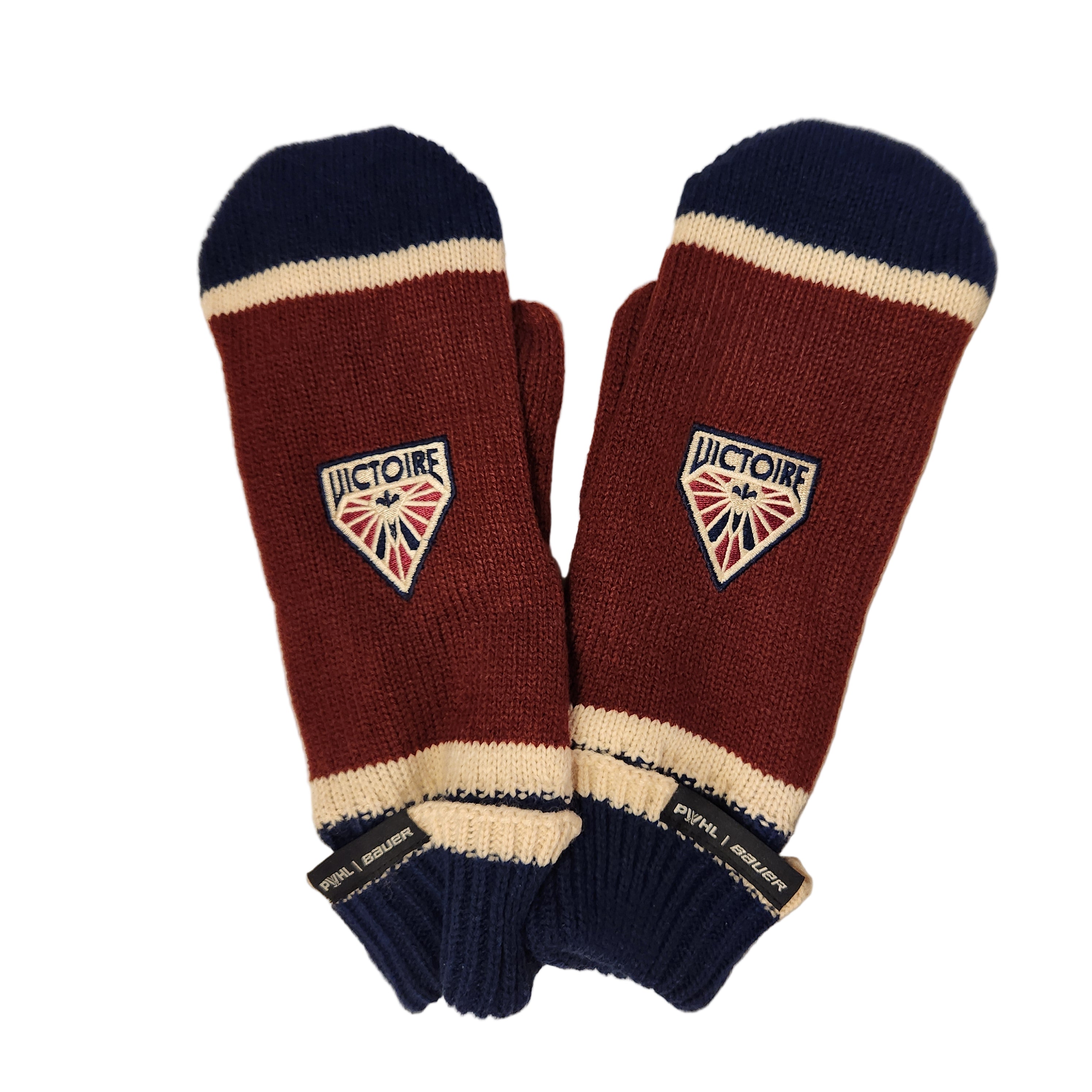 Montreal Victoire PWHL Bauer Unisex Maroon Team Mittens