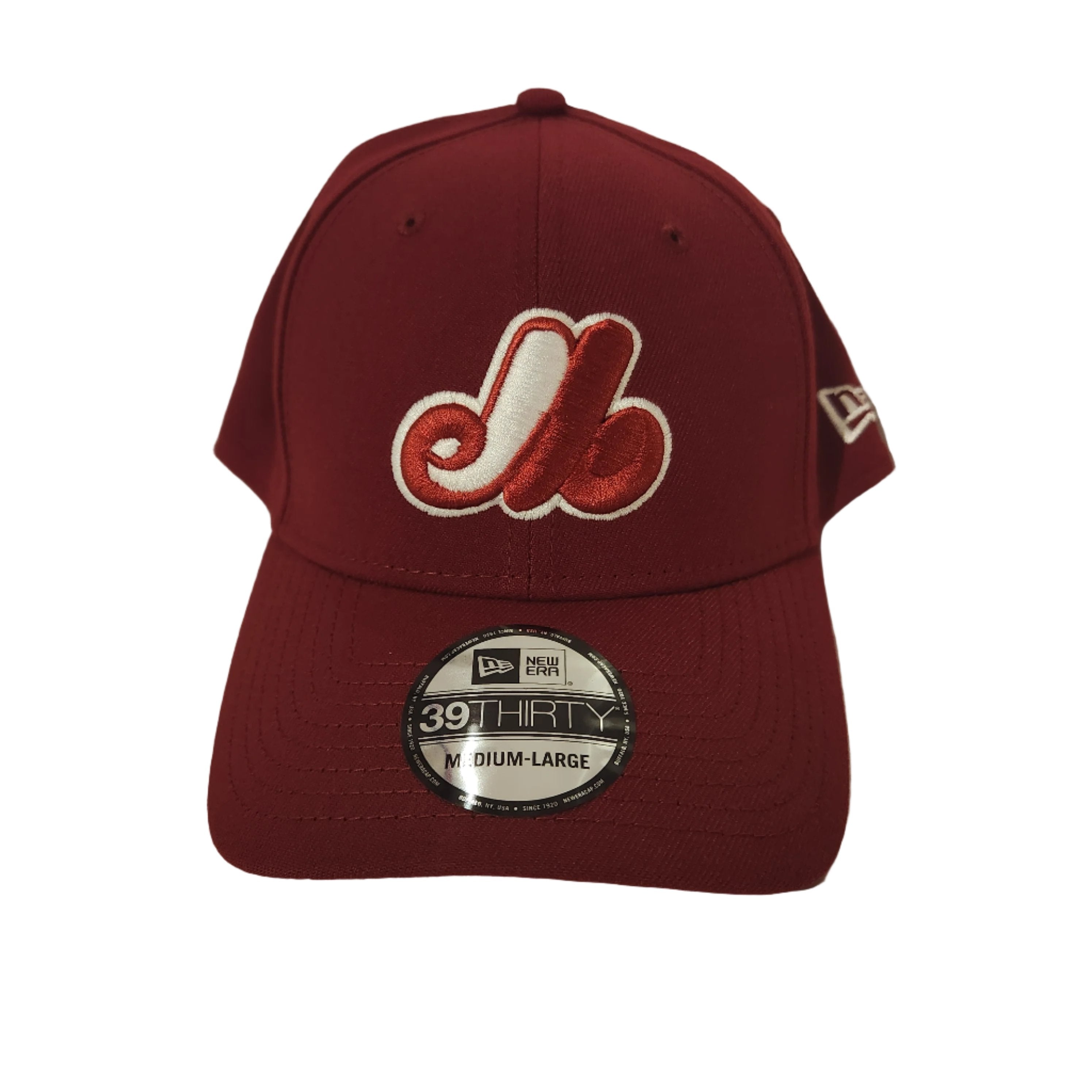 Montreal Expos MLB New Era Men's Maroon 39Thirty Team Classic Stretch Fit Hat