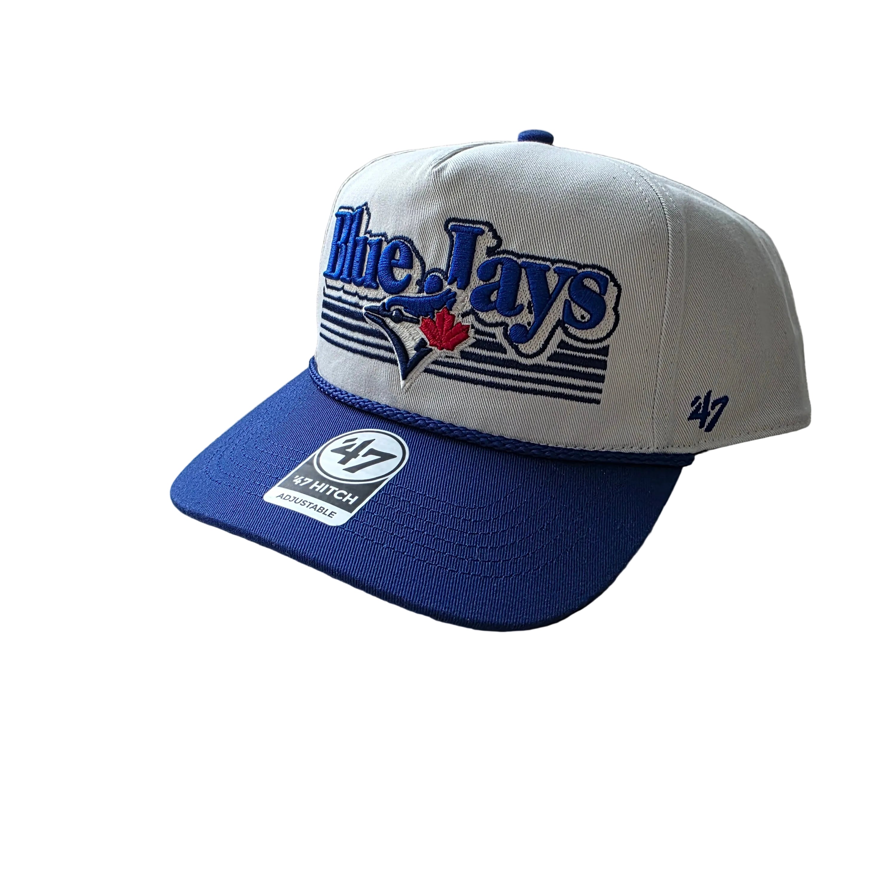 Toronto Blue Jays MLB 47 Brand Men's Scrip Fade Two Tone Rope Hitch Adjustable Hat