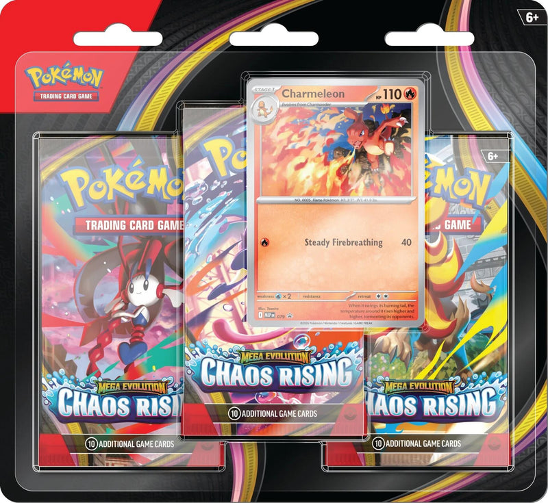 Pokémon TCG Mega Evolution ME04 Chaos Rising 3-Pack Blister