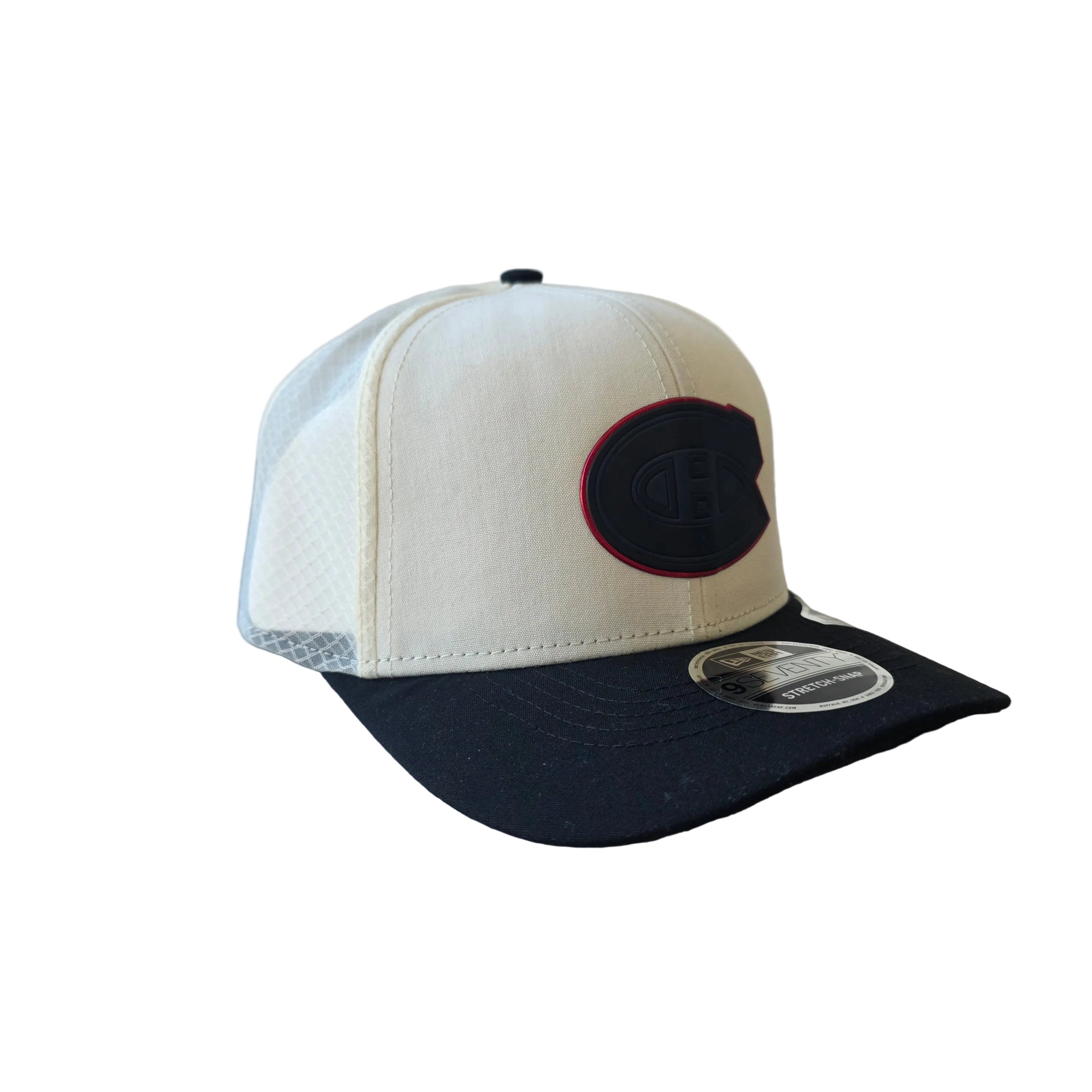 Montreal Canadiens NHL New Era Men's Chalk White 9Seventy Tonal Camo Trucker Snapback