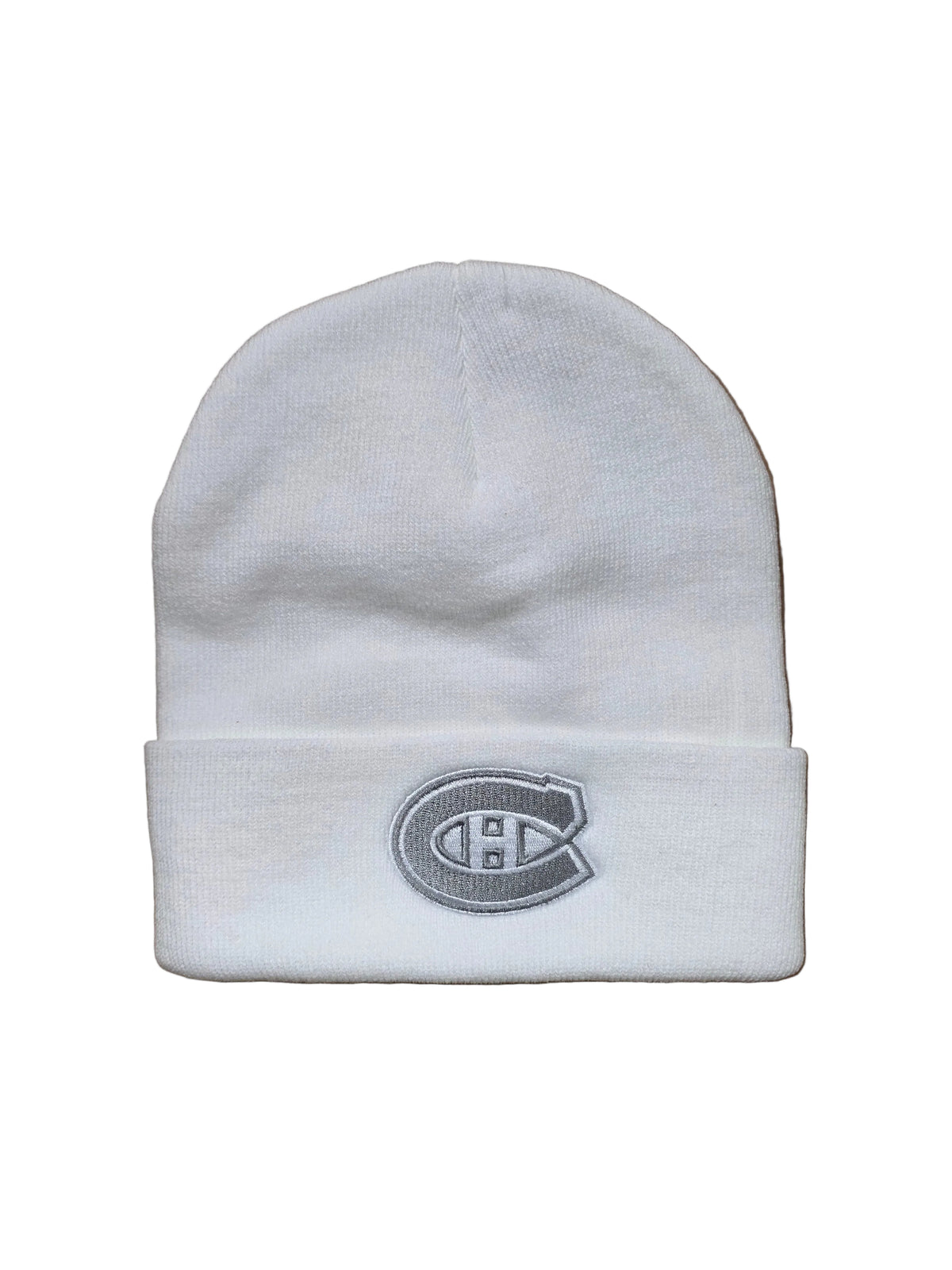 Montreal Canadiens NHL American Needle Men's White/Silver Cuffed Knit Beanie