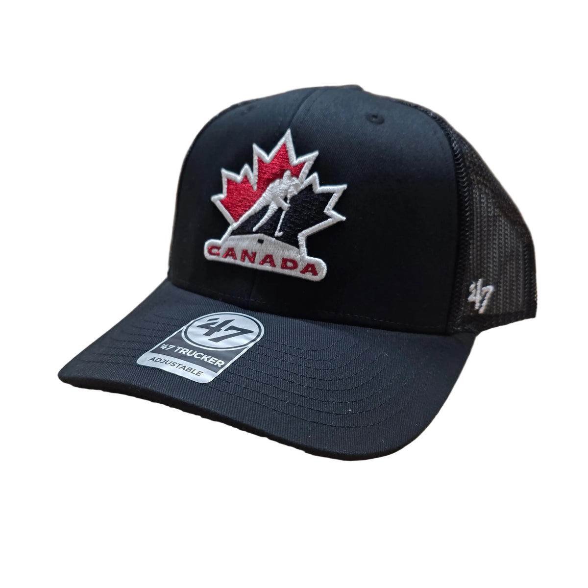 Hockey Canada IIHF 47 Brand Men's Black Trucker Snapback