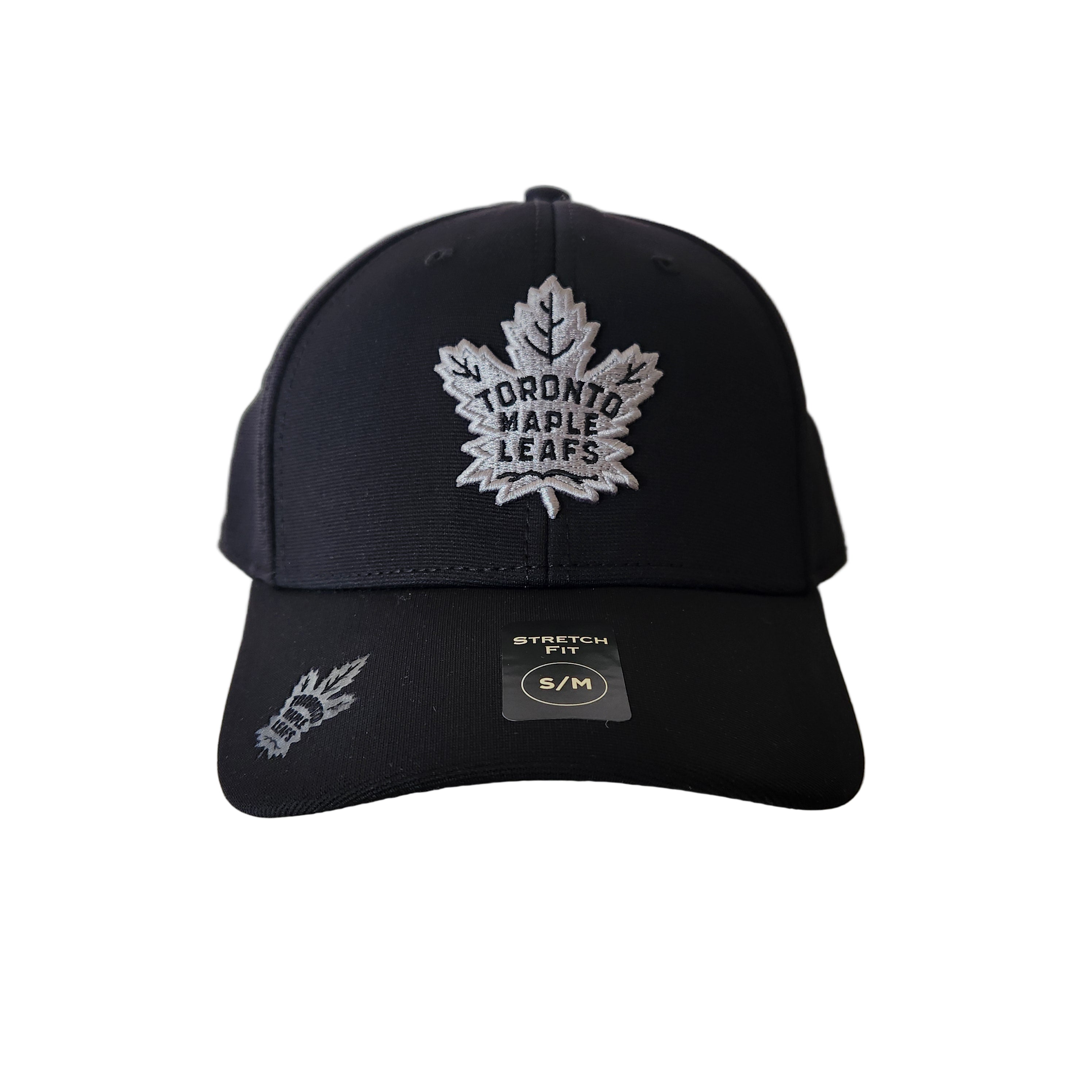 Toronto Maple Leafs NHL American Needle Men's Black E-Boss Platinum Stretch Fit Hat
