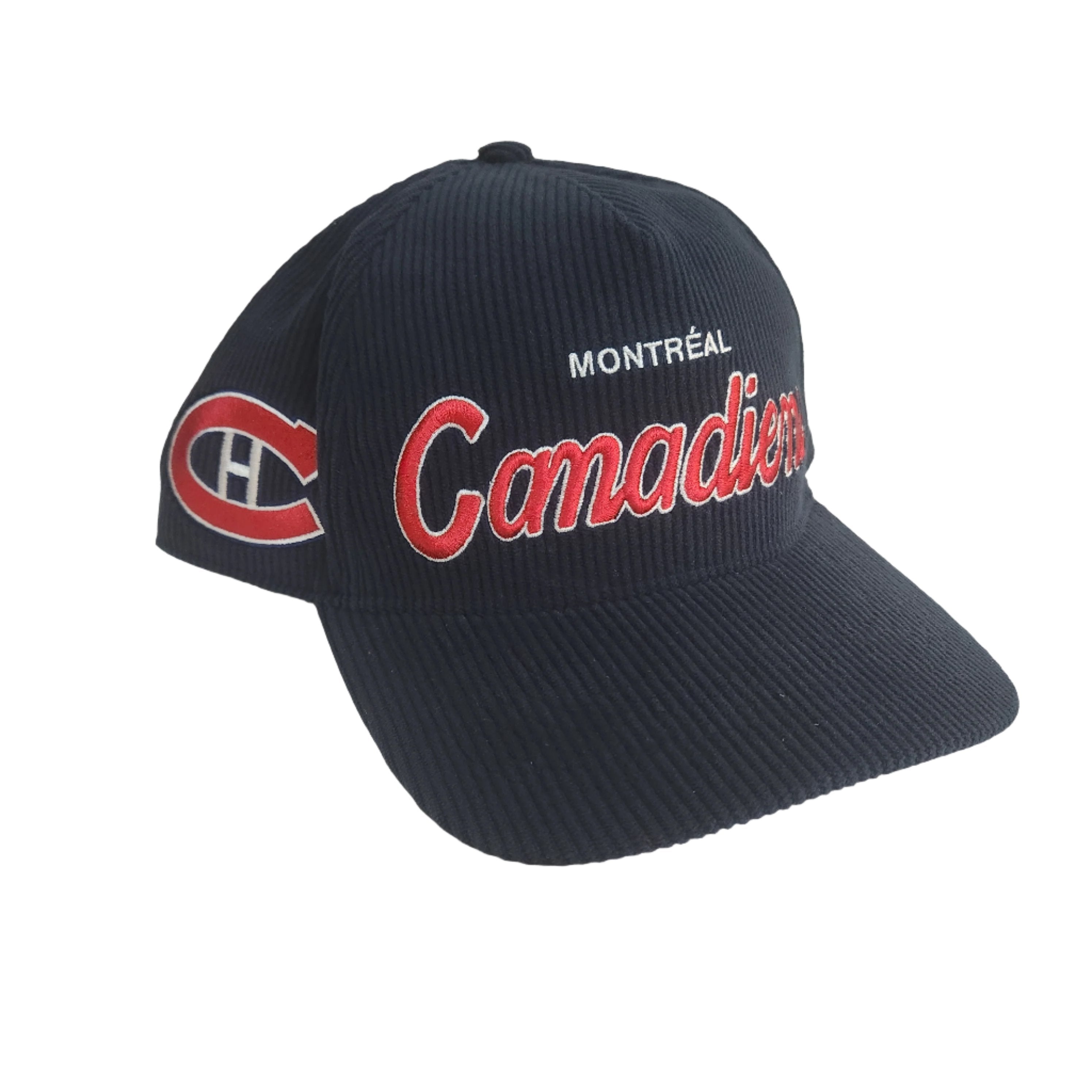 Montreal Canadiens NHL 47 Brand Men's Navy 1945 Crosstown Cord Arch Adjustable Hat