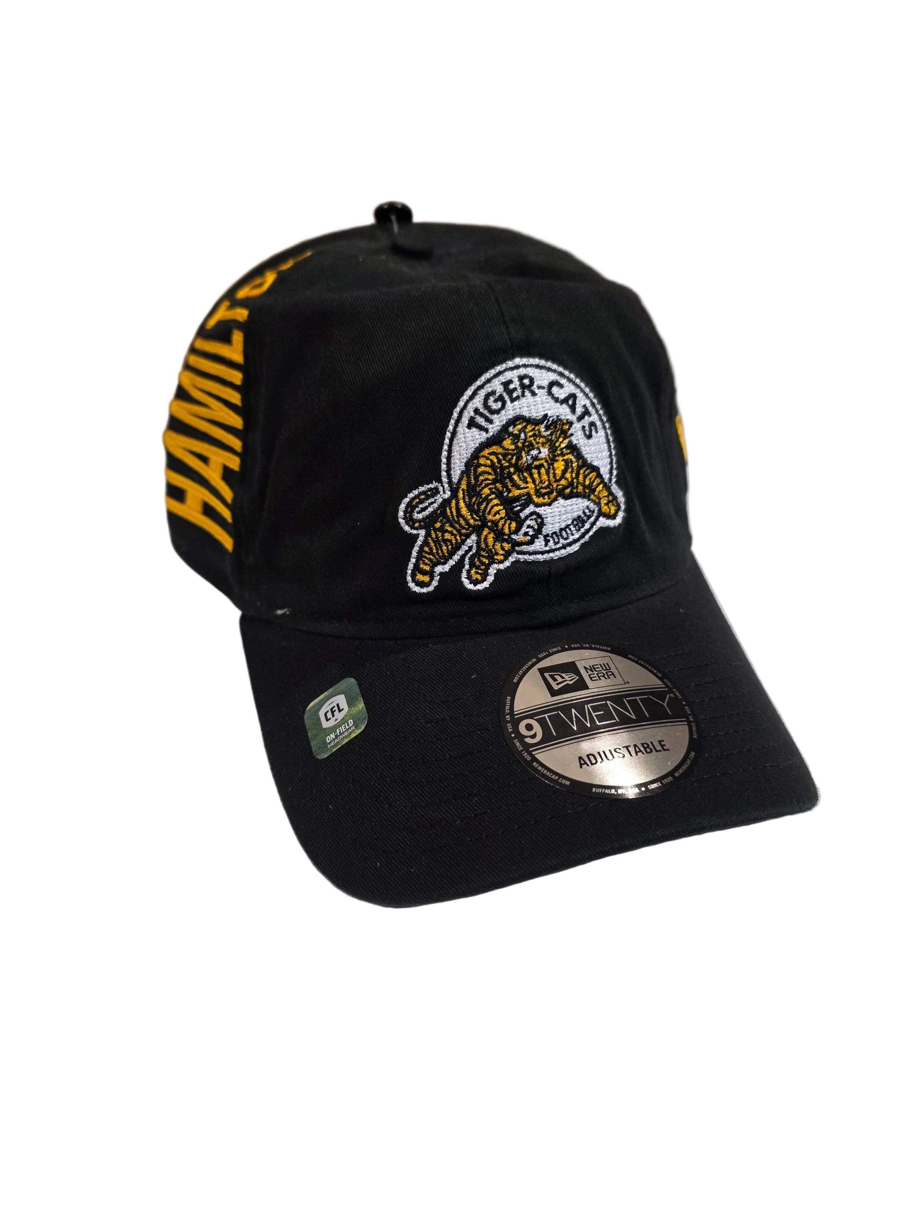 Hamilton Tiger-Cats CFL New Era Men's Black 9Twenty 2026 Turf Traditions Adjustable Hat