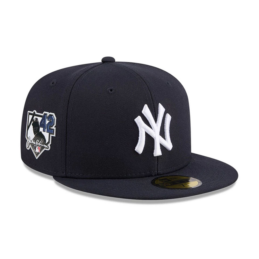 New York Yankees MLB New Era Men's Navy 59Fifty Jackie Robinson Day 2026 Side Patch Fitted Hat