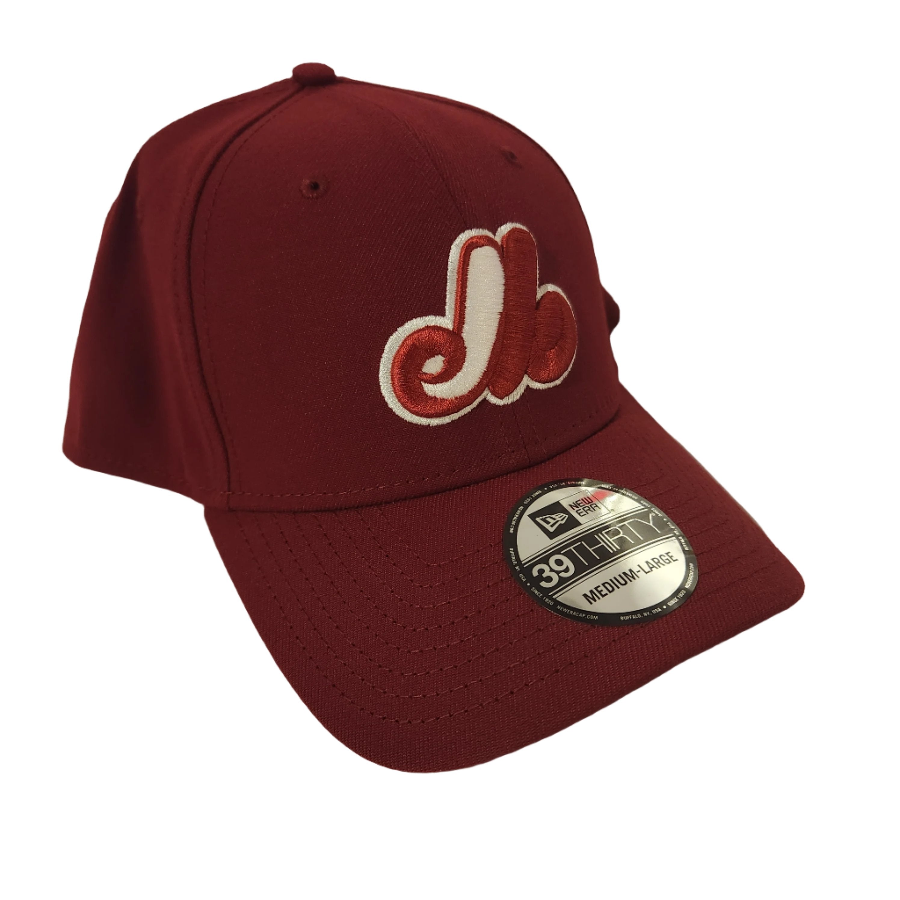 Montreal Expos MLB New Era Men's Maroon 39Thirty Team Classic Stretch Fit Hat