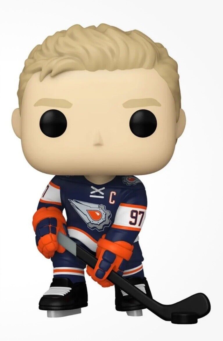 Connor McDavid Edmonton Oilers NHL Funko POP Figurine en vinyle uniforme rétro inversé