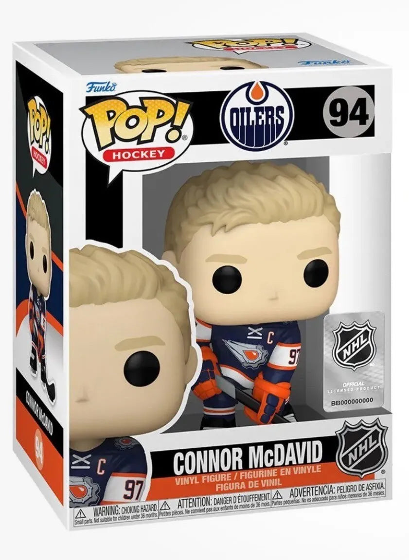 Connor McDavid Edmonton Oilers NHL Funko POP Figurine en vinyle uniforme rétro inversé