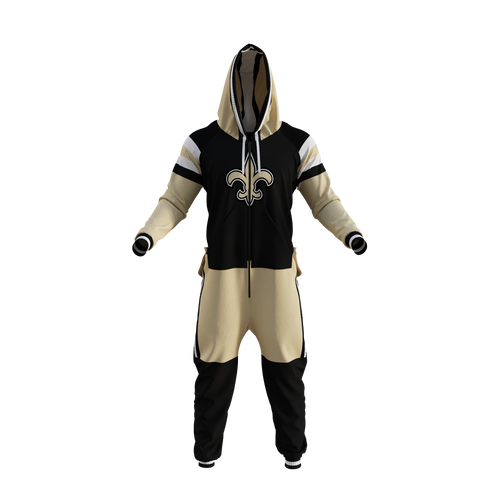 New Orleans Saints NFL Hockey Sockey Men's Black Team Uniform Onesie