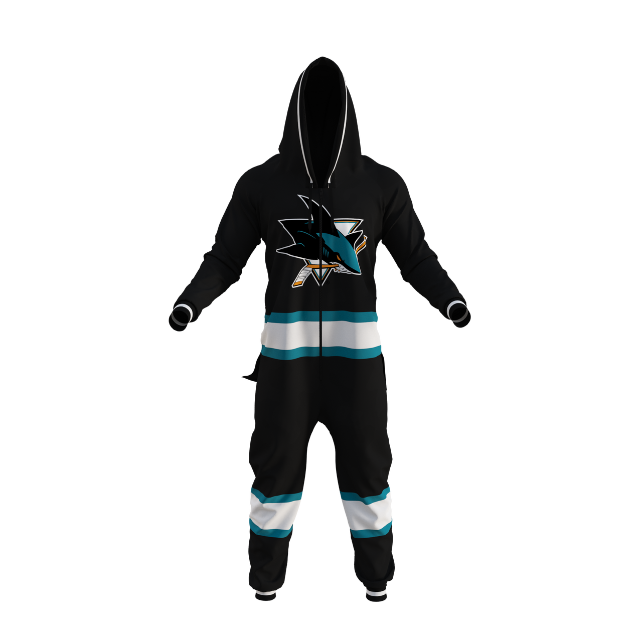 San Jose Sharks NHL Hockey Sockey Combinaison noire pour homme