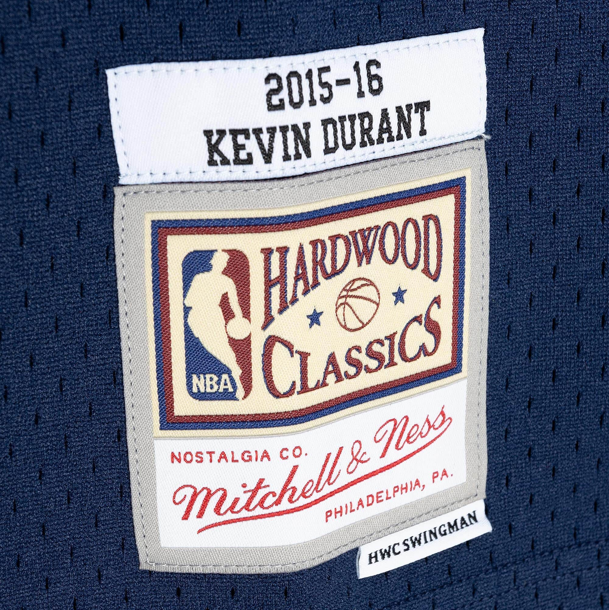 Kevin Durant Oklahoma City Thunder NBA Mitchell & Ness Homme Marine 2015-16 Alternate Hardwood Classics Swingman Maillot