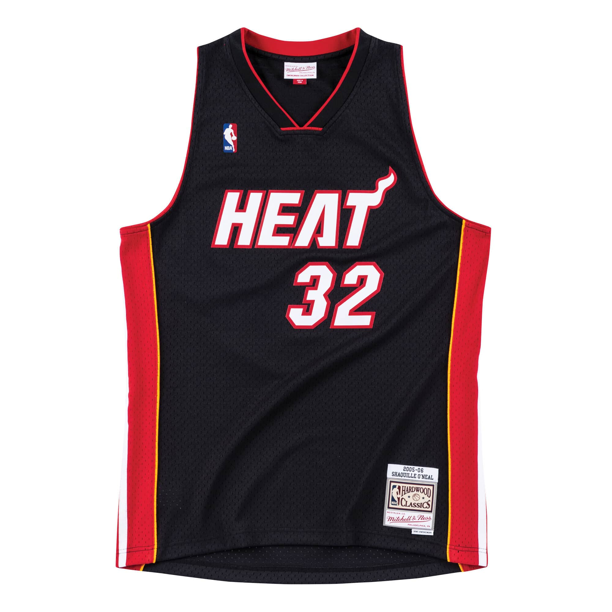 Shaquille O'Neal Miami Heat NBA Mitchell & Ness Maillot Swingman Hardwood Classics noir 2005-06 pour homme