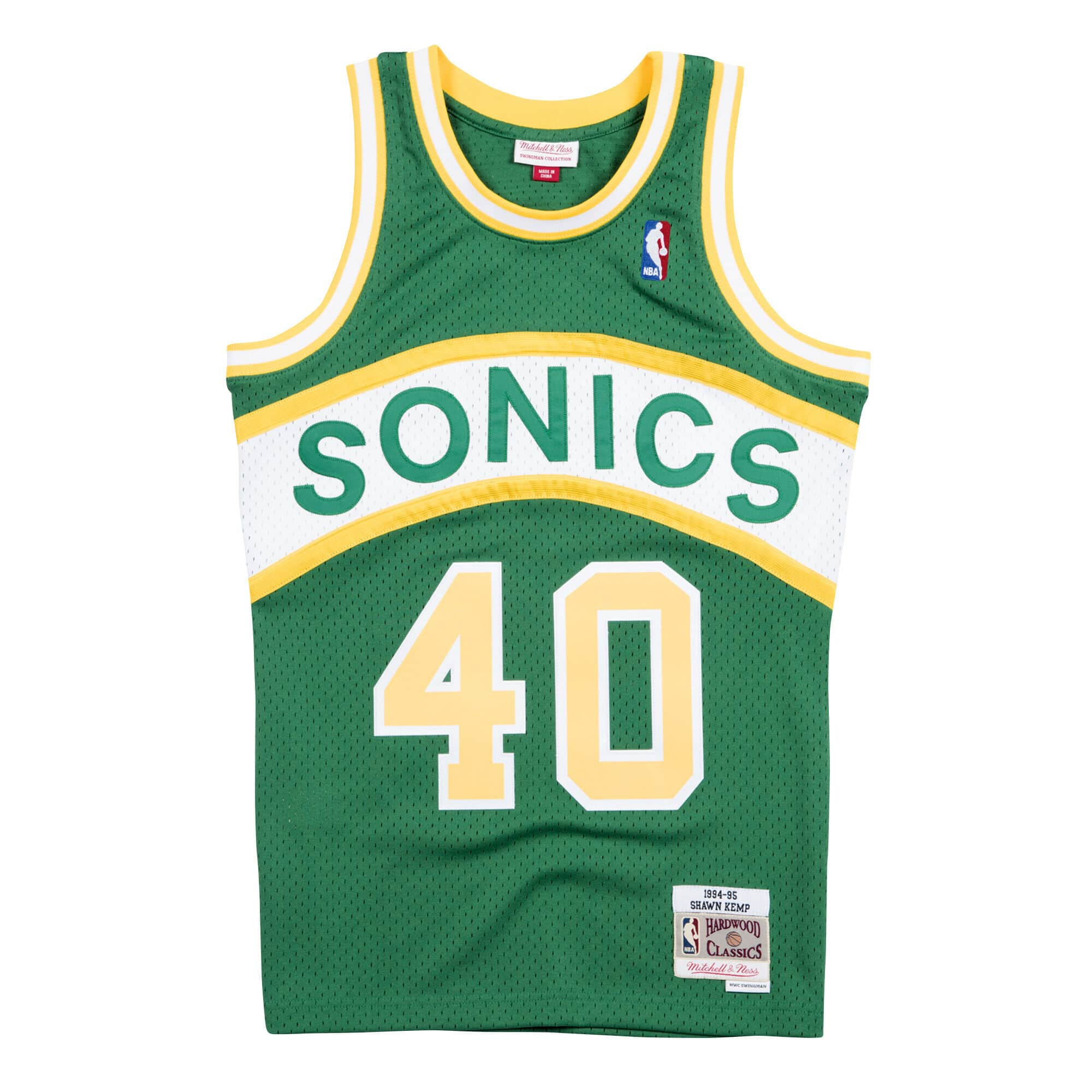 Shawn Kemp Seattle Supersonics NBA Mitchell & Ness Maillot Swingman vert 1994-95 Hardwood Classics pour hommes