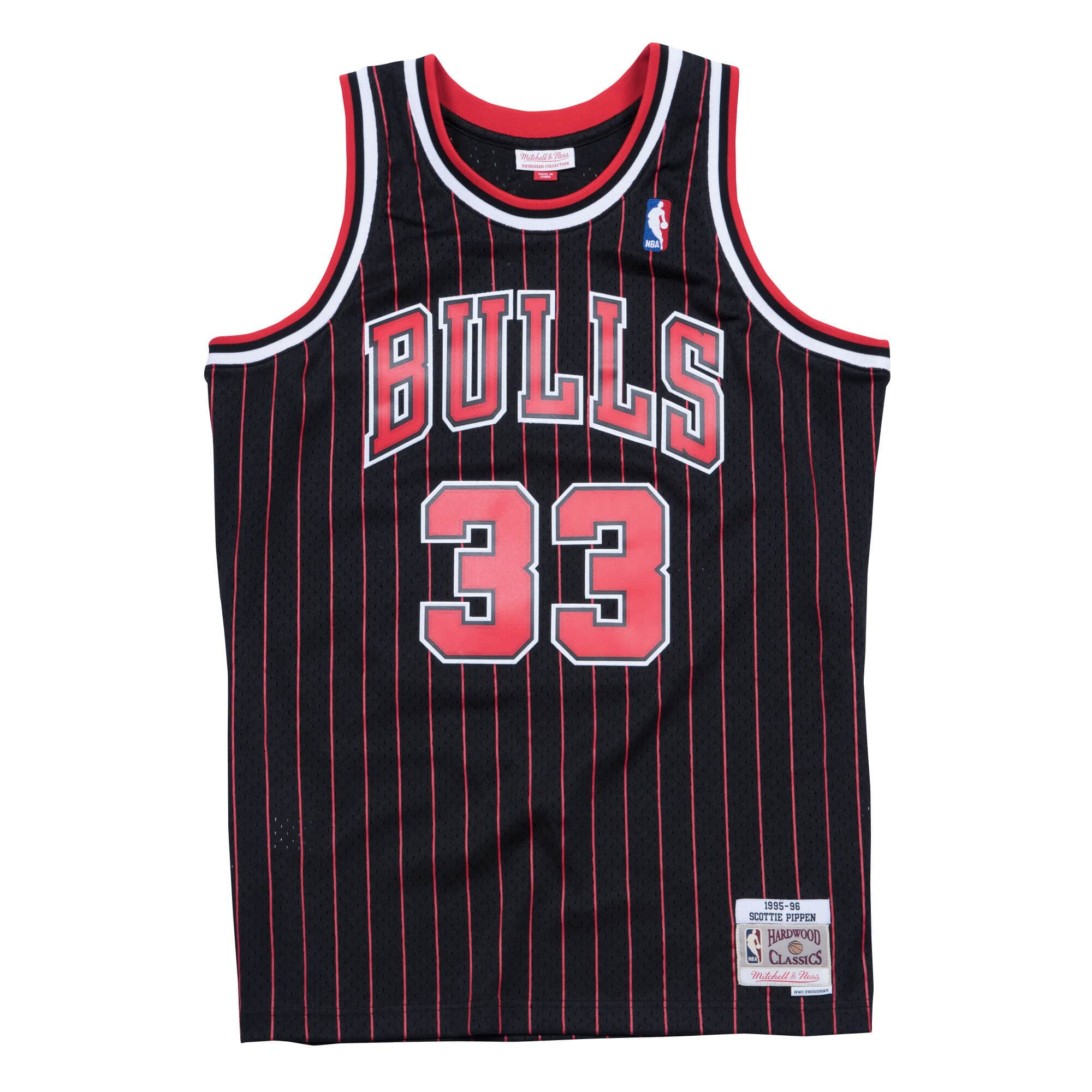 Scottie Pippen Chicago Bulls NBA Mitchell & Ness Homme Noir 1995-96 Maillot Swingman Alternate Hardwood Classics