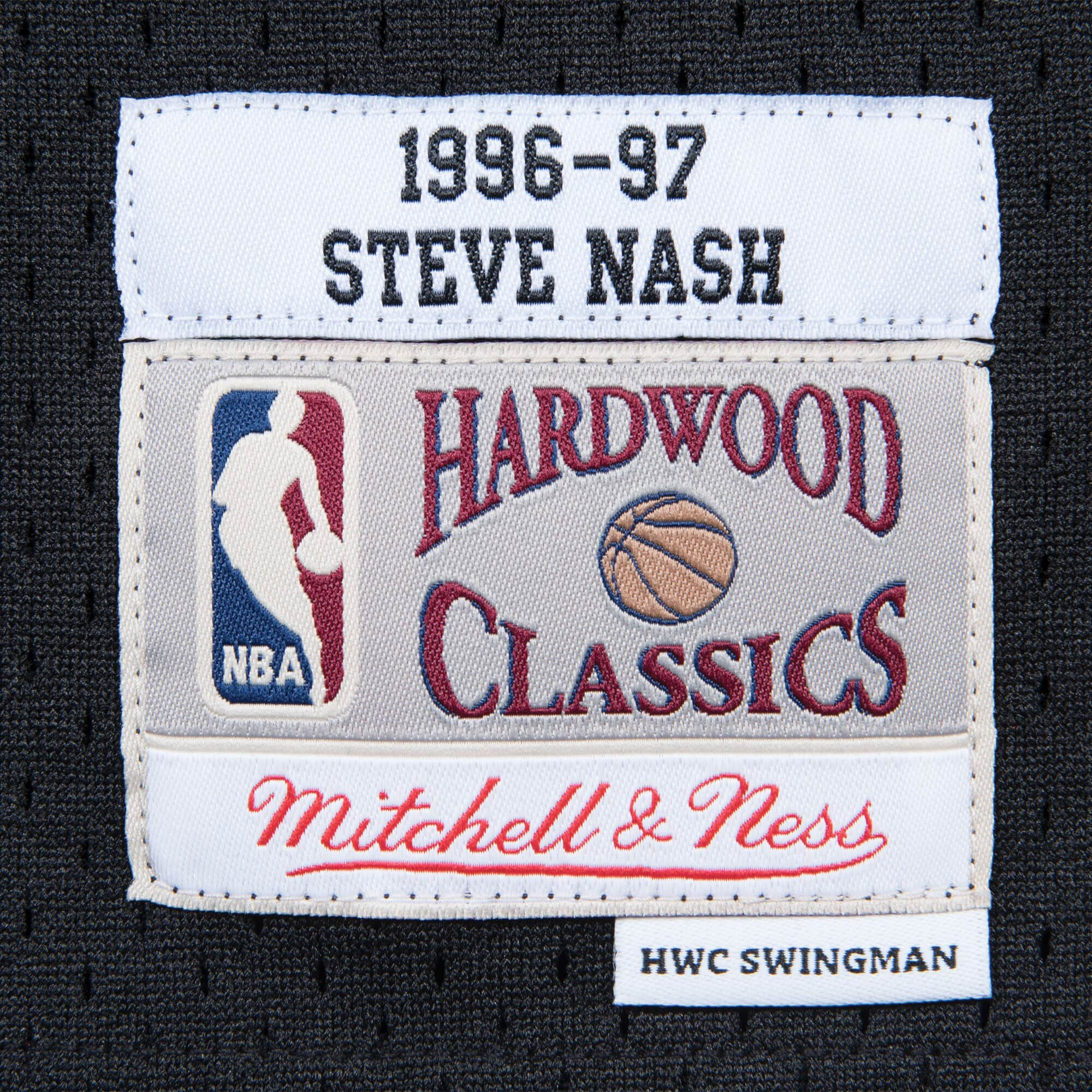 Steve Nash Phoenix Suns NBA Mitchell & Ness Homme Noir 1996-97 Hardwood Classics Swingman Maillot