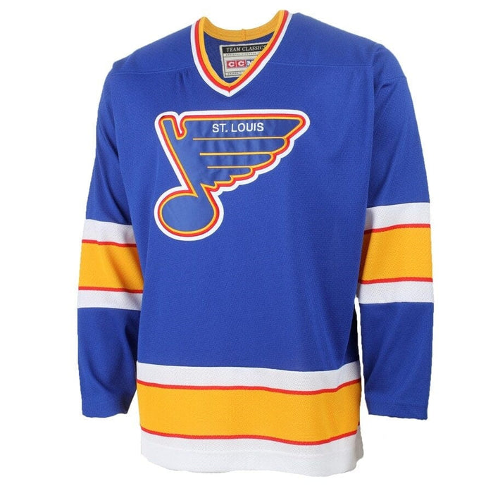 CCM St. Louis Blues NHL Hockey Jersey Man XL Blue Canada Sewn 