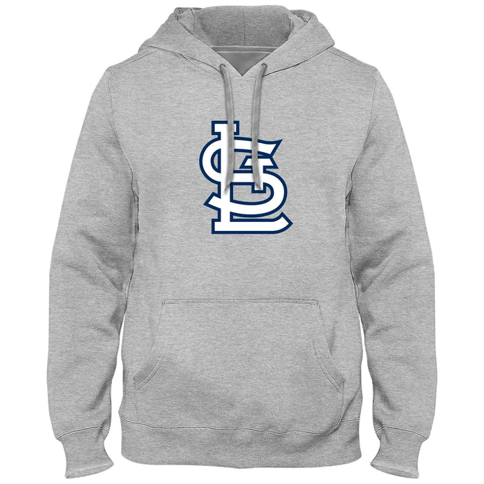 St. Louis Cardinals MLB Bulletin Men's Athletic Grey Express Twill Logo Hoodie