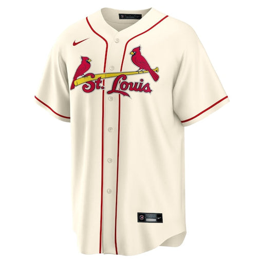 Men’s yourname St. Louis Cardinals Cream Alternate 2020 Replica Jersey