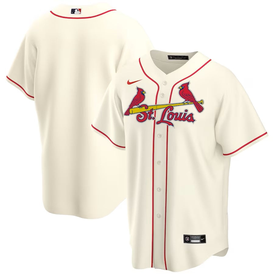 St. Louis Cardinals MLB Nike Men's Cream Cooperstown Replica Jersey