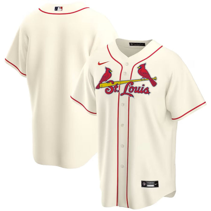 St. Louis Cardinals MLB Nike Men's Cream Cooperstown Replica