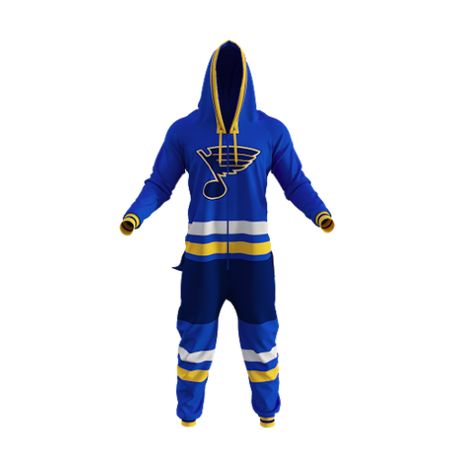 St. Louis Blues NHL Hockey Sockey Men's Royal Blue Team Uniform Onesie