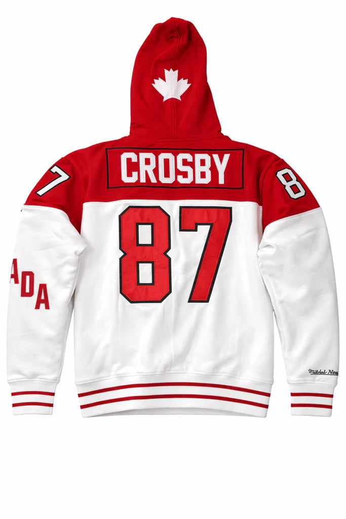 Sidney Crosby Hockey Canada IIHF Mitchell & Ness Men's Red Pullover Hoodie