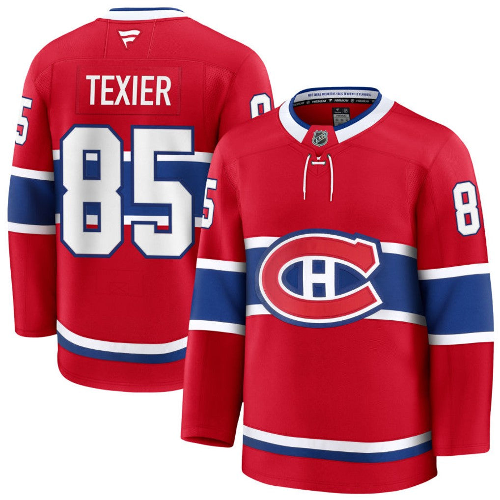 Alexandre Texier Montreal Canadiens NHL Fanatics Branded Men's Red Pro-Stitched Premium Jersey