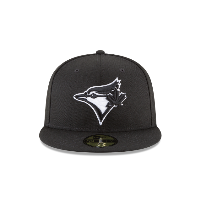 Toronto Blue Jays MLB New Era Men's Black/White 59Fifty Authentic Collection Fitted Hat