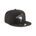 Toronto Blue Jays MLB New Era Men's Black/White 59Fifty Authentic Collection Fitted Hat