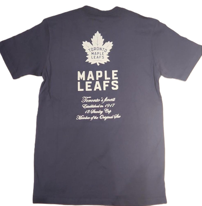 Toronto Maple Leafs NHL Mitchell & Ness Men's Navy Graduation T-Shirt