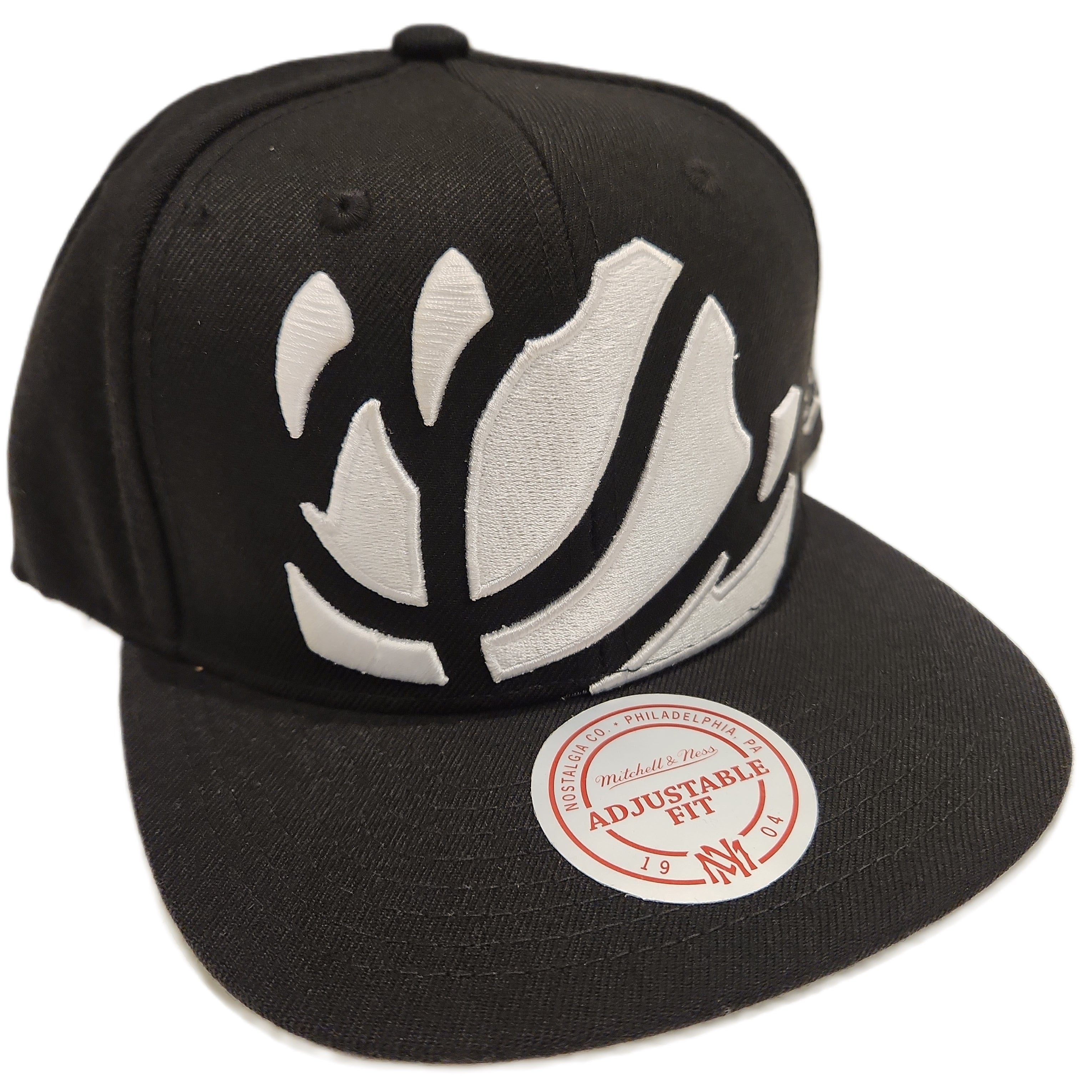 Toronto Raptors NBA Mitchell & Ness Snapback noir espace négatif pour hommes