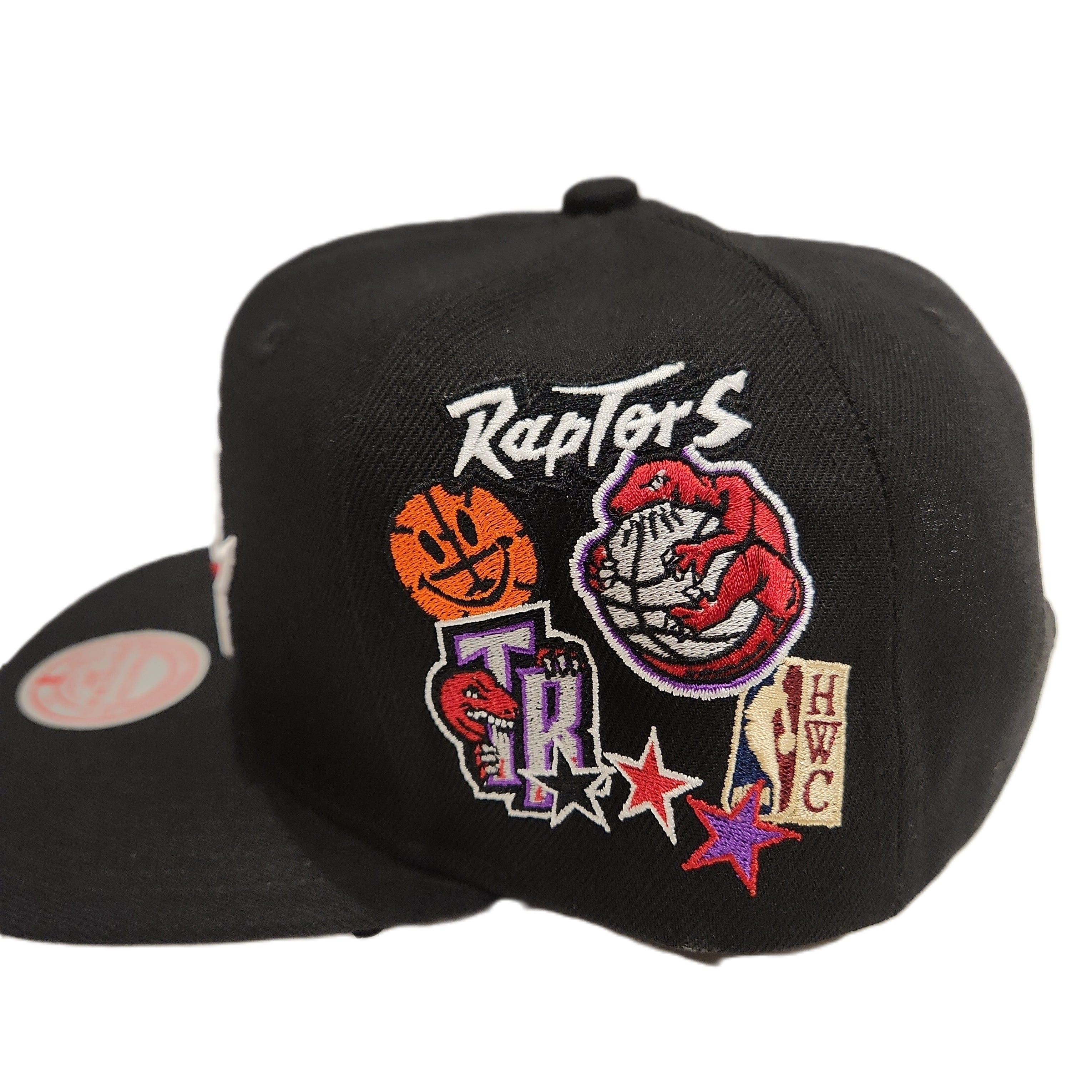 Toronto Raptors NBA Mitchell & Ness Men's Black Patch Overload Snapback