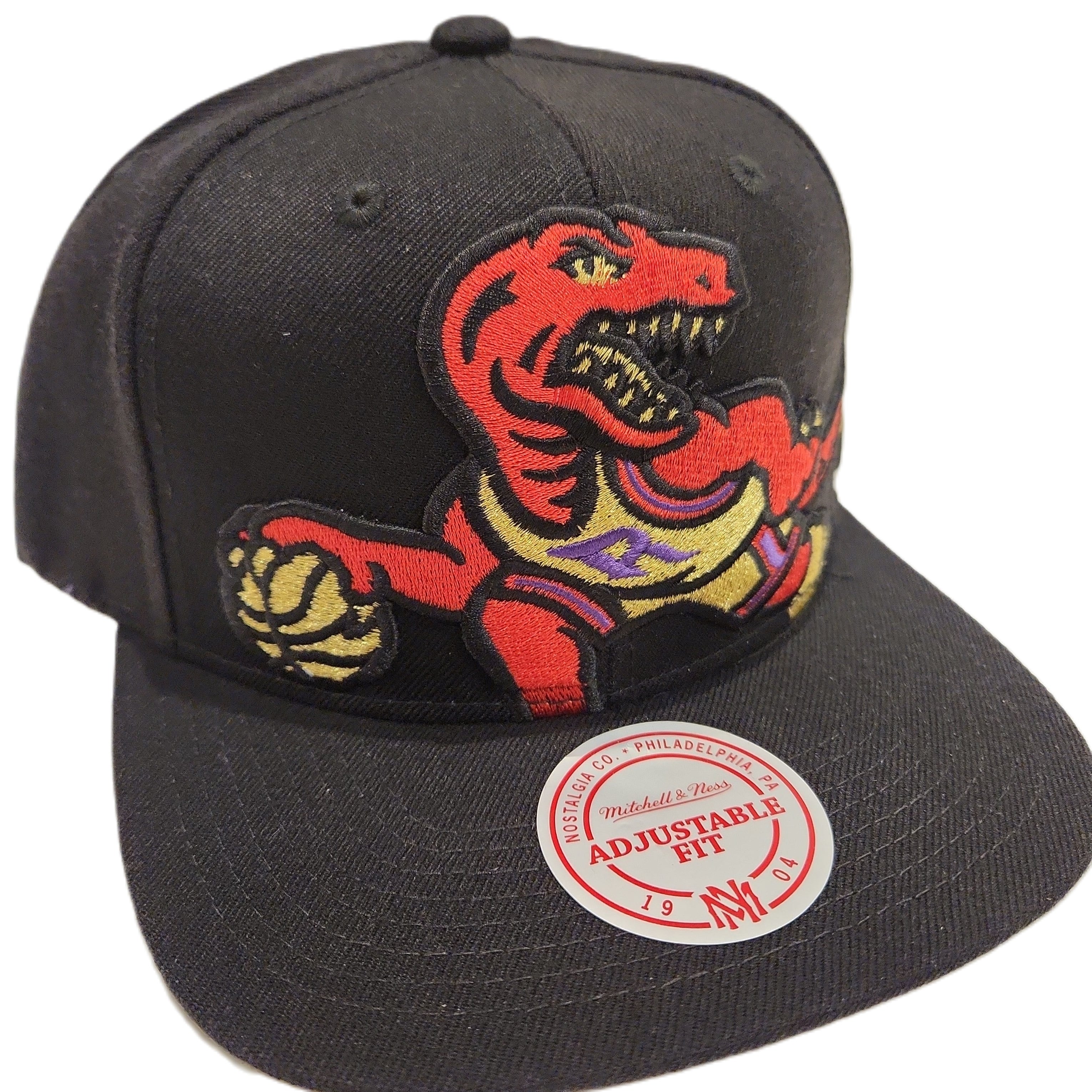 Toronto Raptors NBA Mitchell & Ness pour hommes Noir XL Crop Dino Snapback