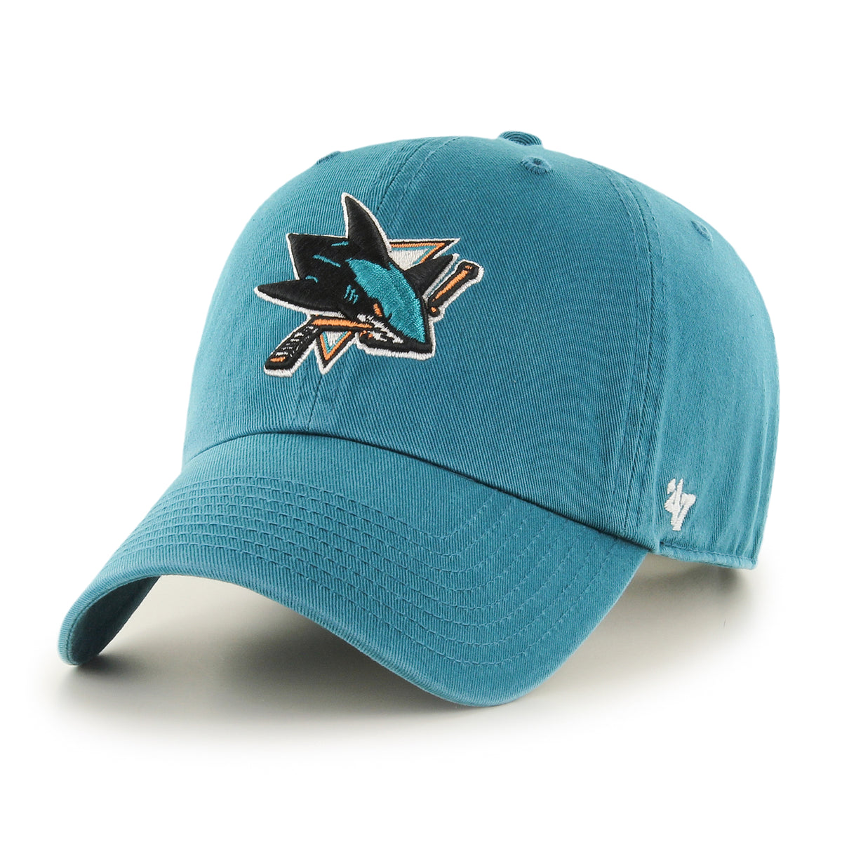 San Jose Sharks NHL 47 Brand Men's Teal Clean Up Adjustable Hat