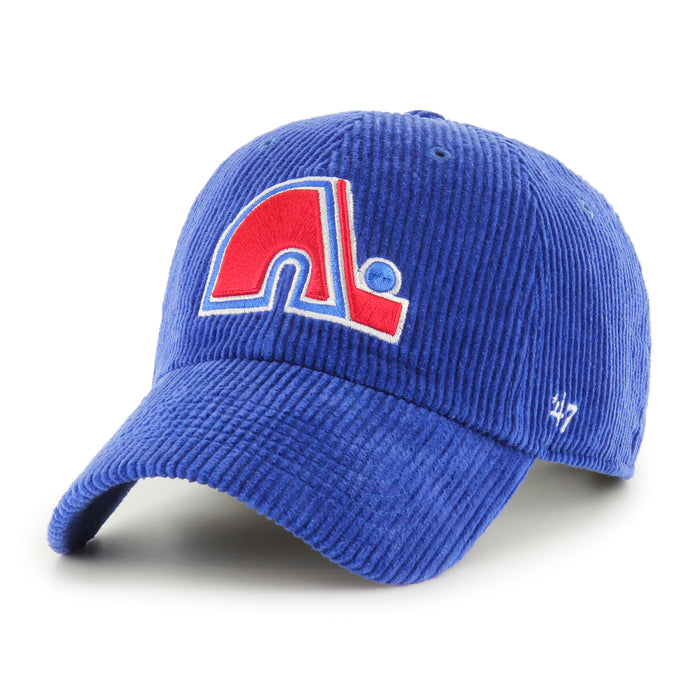 Quebec Nordiques NHL 47 Brand Men's Blue Thick Cord Clean up Adjustable Hat