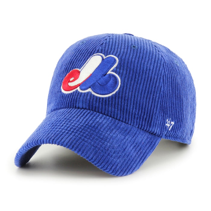 Montreal Expos MLB 47 Brand Men's Royal Blue Thick Cord Clean Up Adjustable Hat