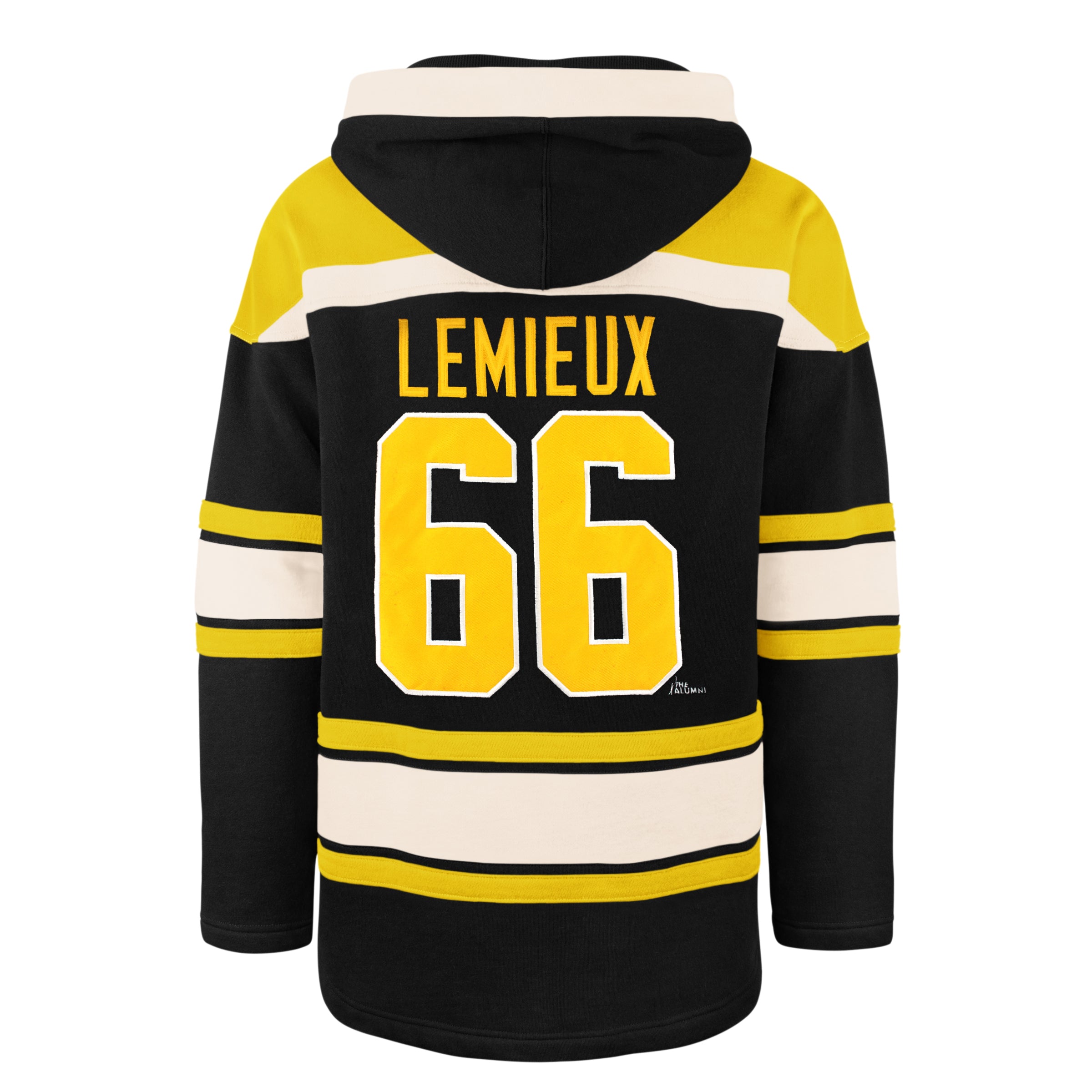 Mario Lemieux Pittsburgh Penguins NHL 47 Brand Alumni Noir Heavyweight Lacer Sweat à capuche