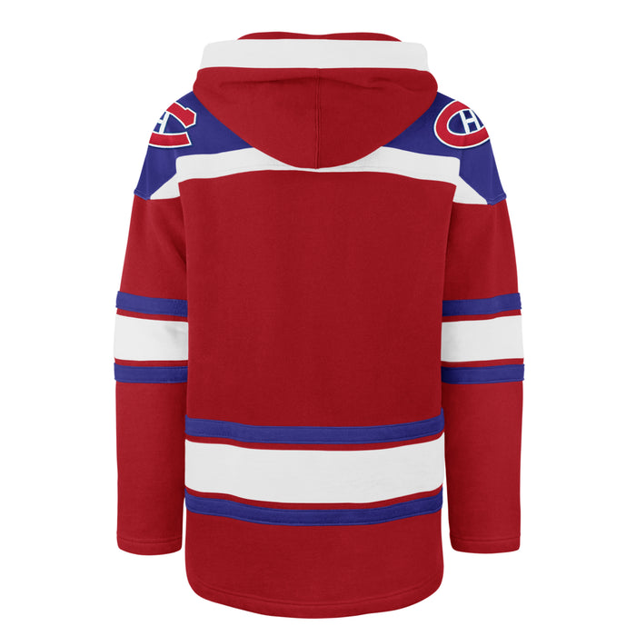 Montreal Canadiens NHL 47 Brand Men's Red Retro Freeze Superior Lacer Hoodie