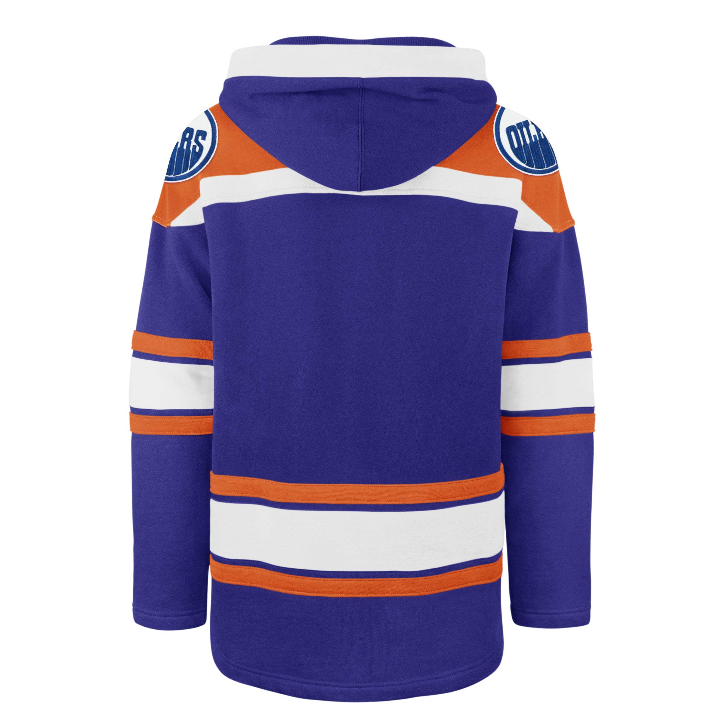 Edmonton Oilers NHL 47 Brand Sweat à capuche bleu royal Retro Freeze Superior Lacer pour hommes