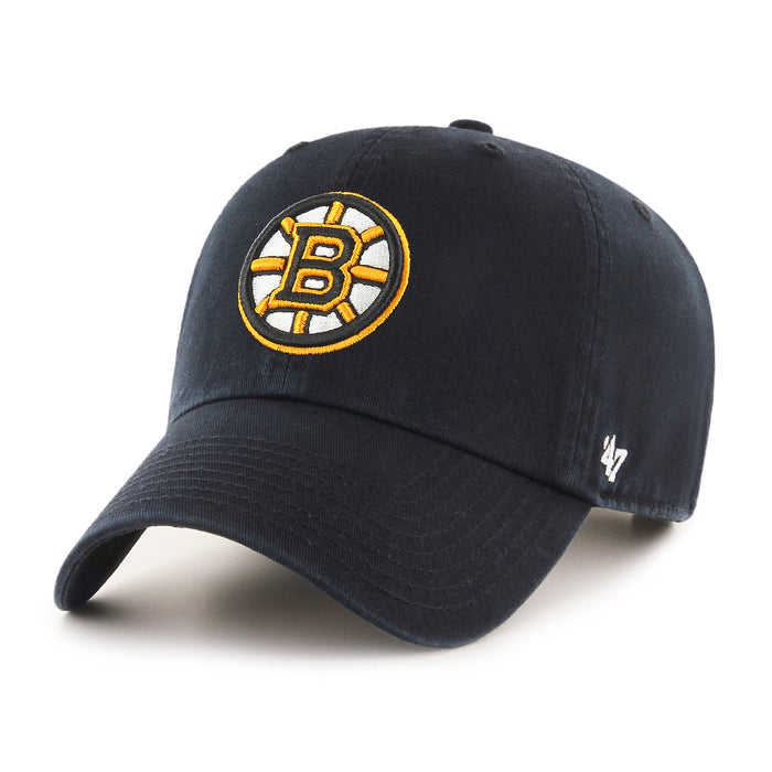 Boston Bruins NHL 47 Brand Men's Black Clean Up Adjustable Hat