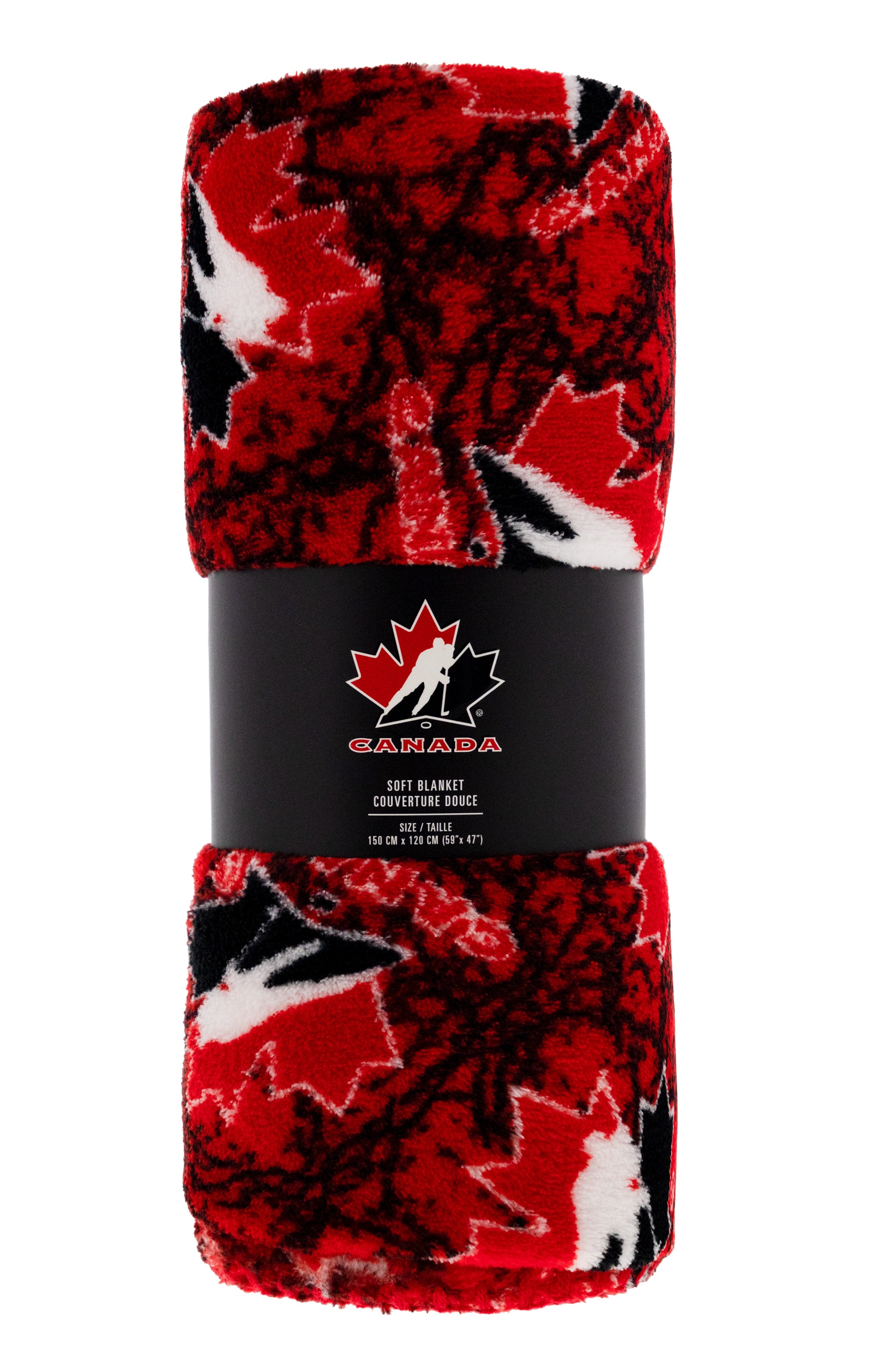 Couverture polaire Gertex rouge Hockey Canada IIHF