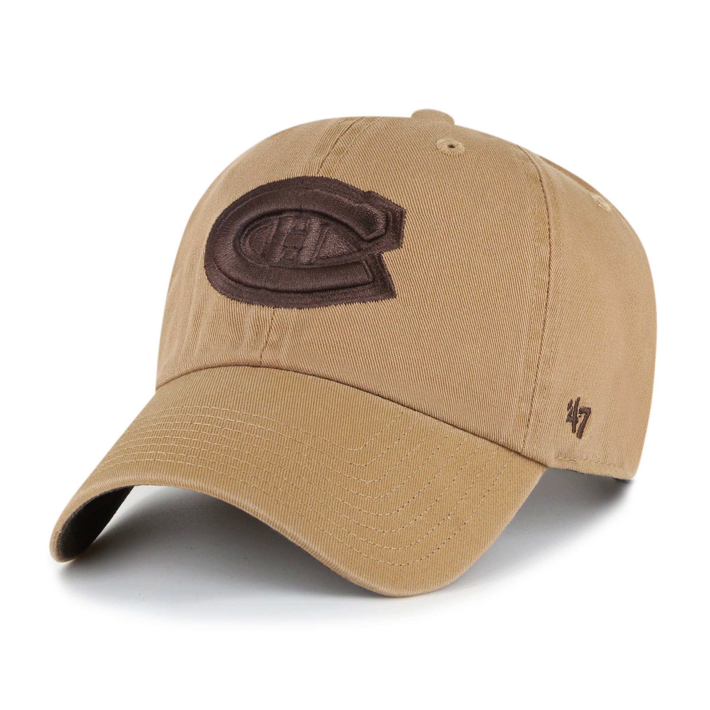 Casquette réglable Dune Chocolate Clean Up des Canadiens de Montréal NHL 47 Brand pour hommes