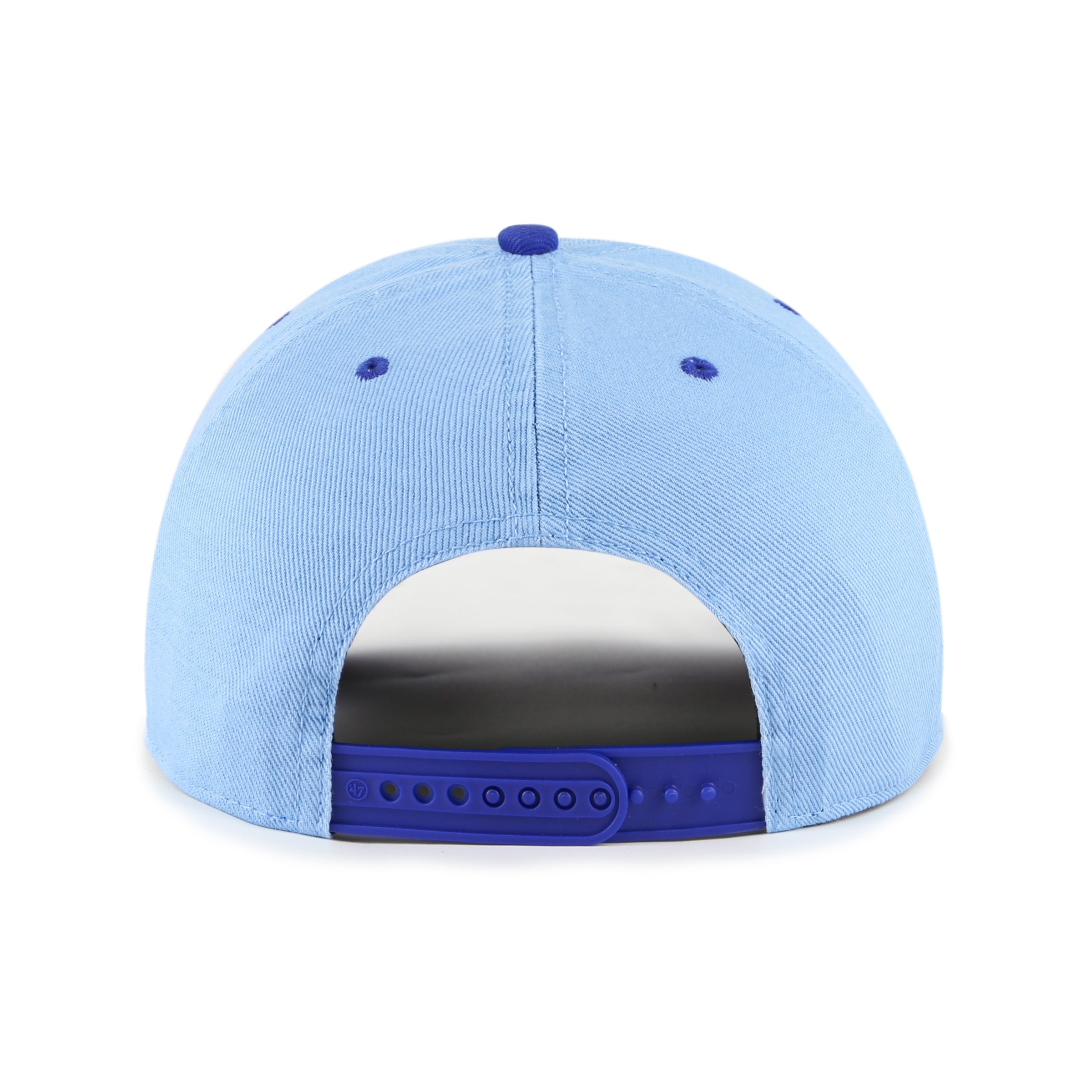 Expos de Montréal MLB 47 Brand Snapback bleu clair à double en-tête Baseline Hitch pour hommes