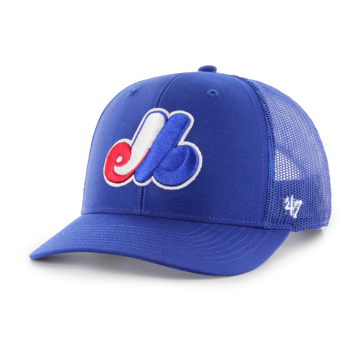 Montreal Expos MLB 47 Brand Men's Royal Blue Trucker Snapback