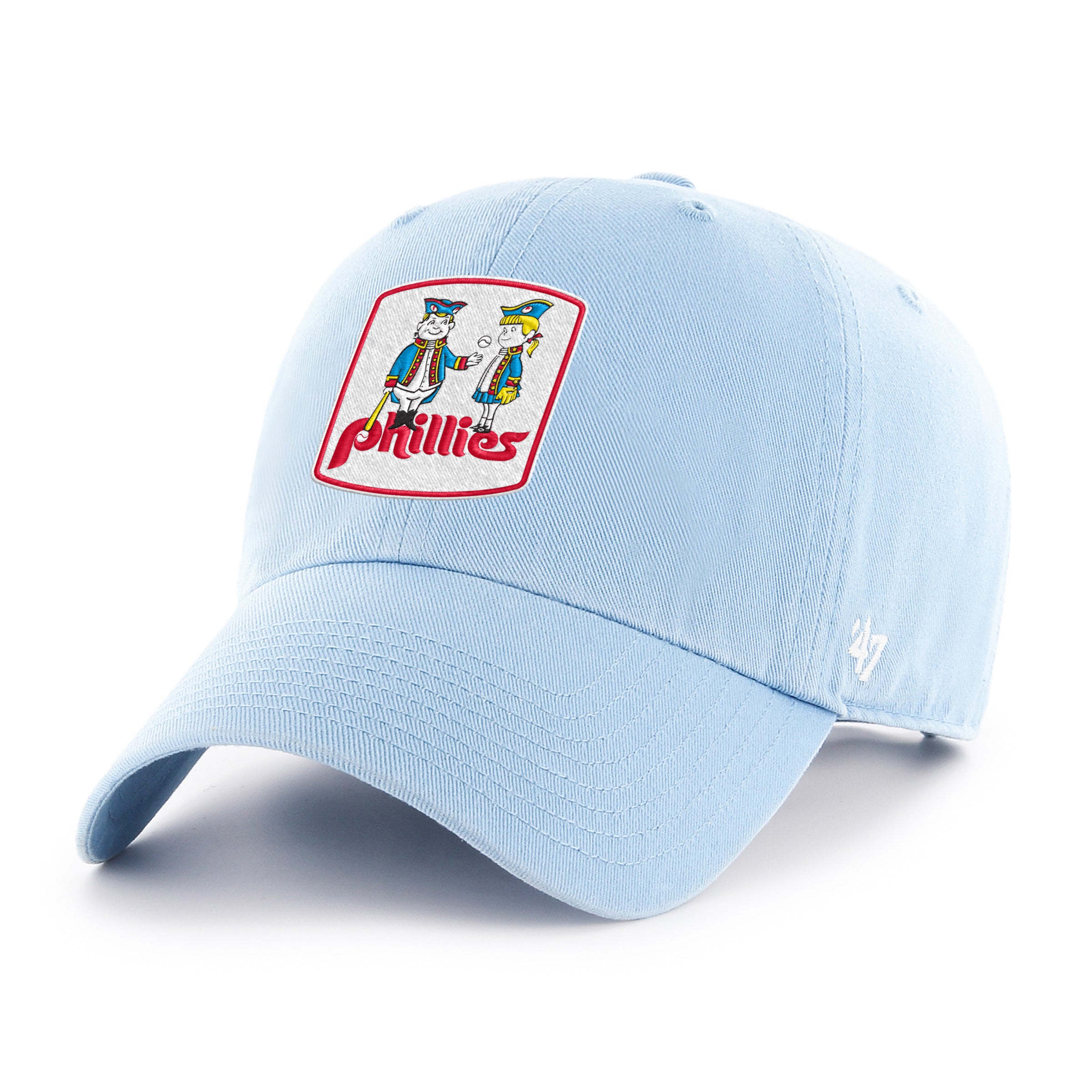 Philadelphia Phillies MLB 47 Brand Men's Light Blue Cooperstown Vintage Clean Up Adjustable Hat