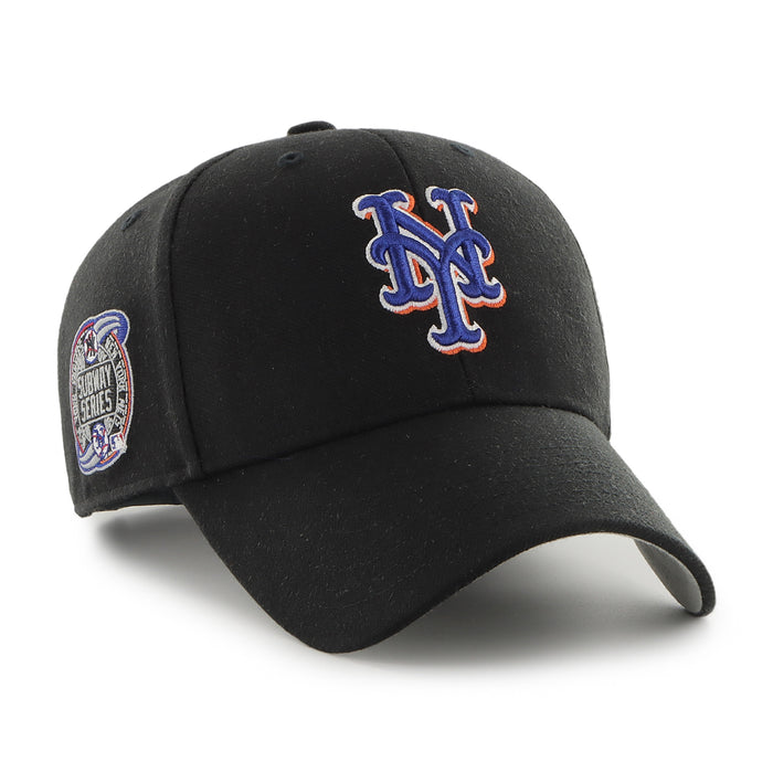 New York Mets MLB 47 Brand Men's Black 2000 Subway Series MVP Sure Shot Snapback