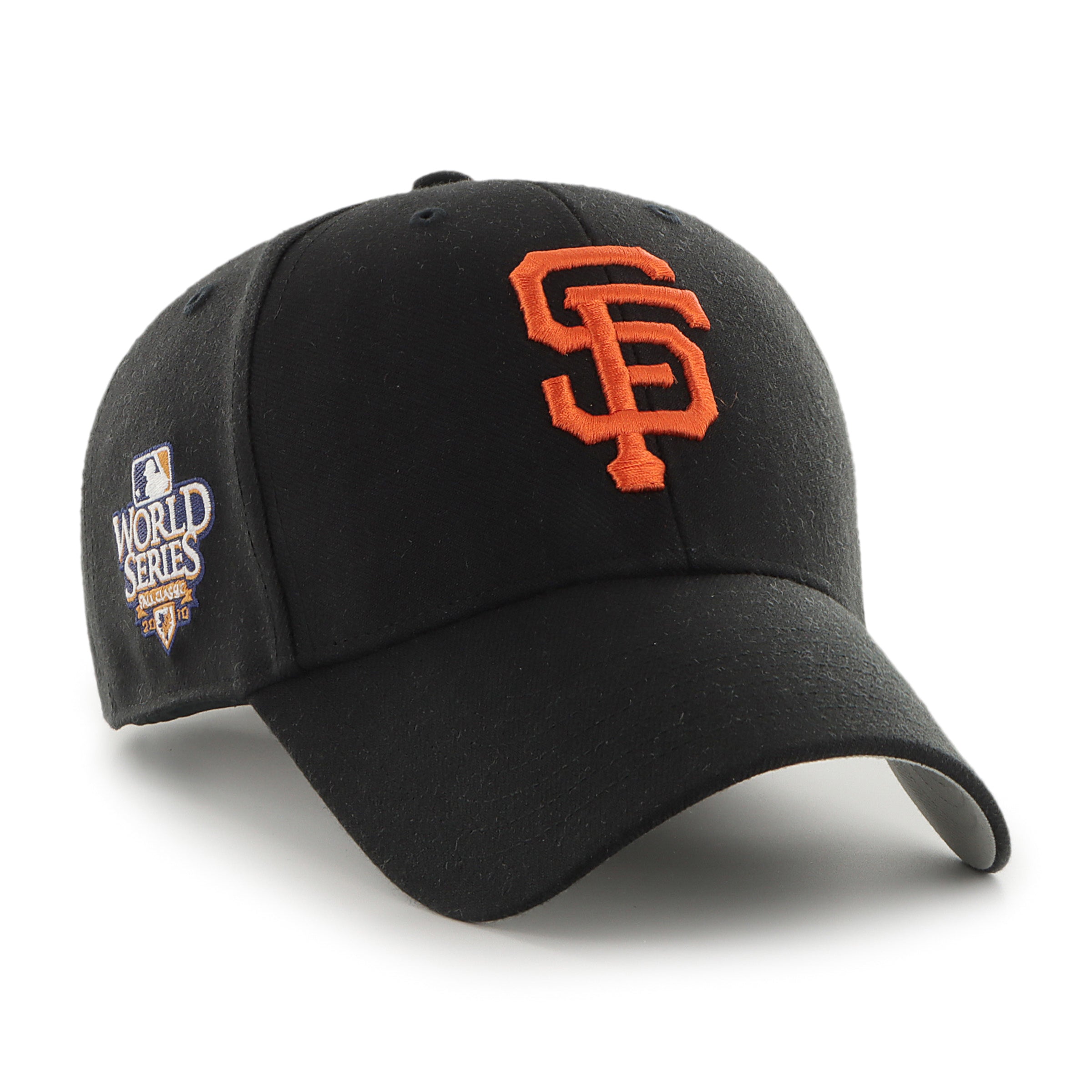 San Francisco Giants MLB 47 Brand Casquette noire pour homme 2010 World Series MVP Sure Shot Snapback