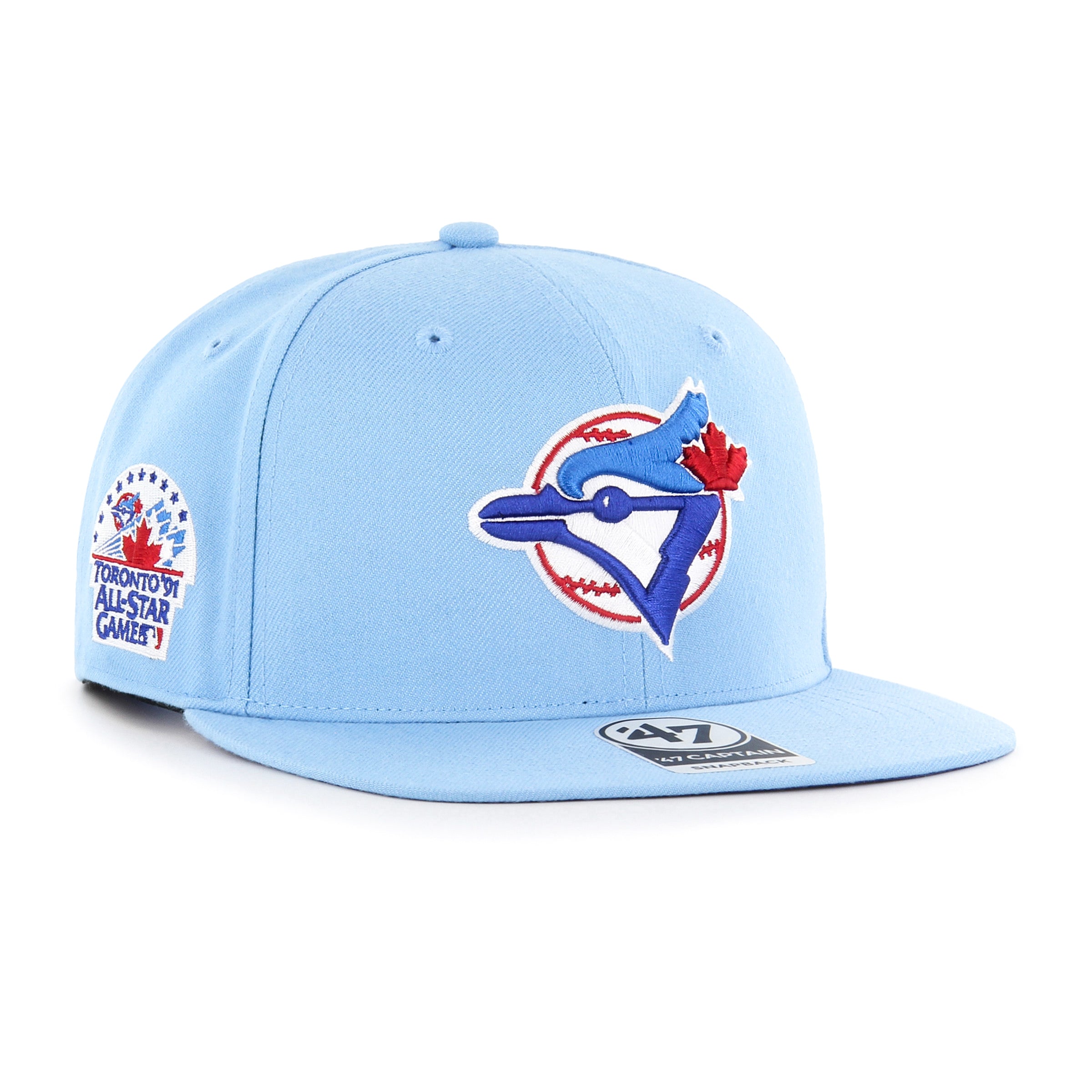 Toronto Blue Jays MLB 47 Brand Men's Light Blue 1991 All Star Game Sure Shot Under Captain Snapback